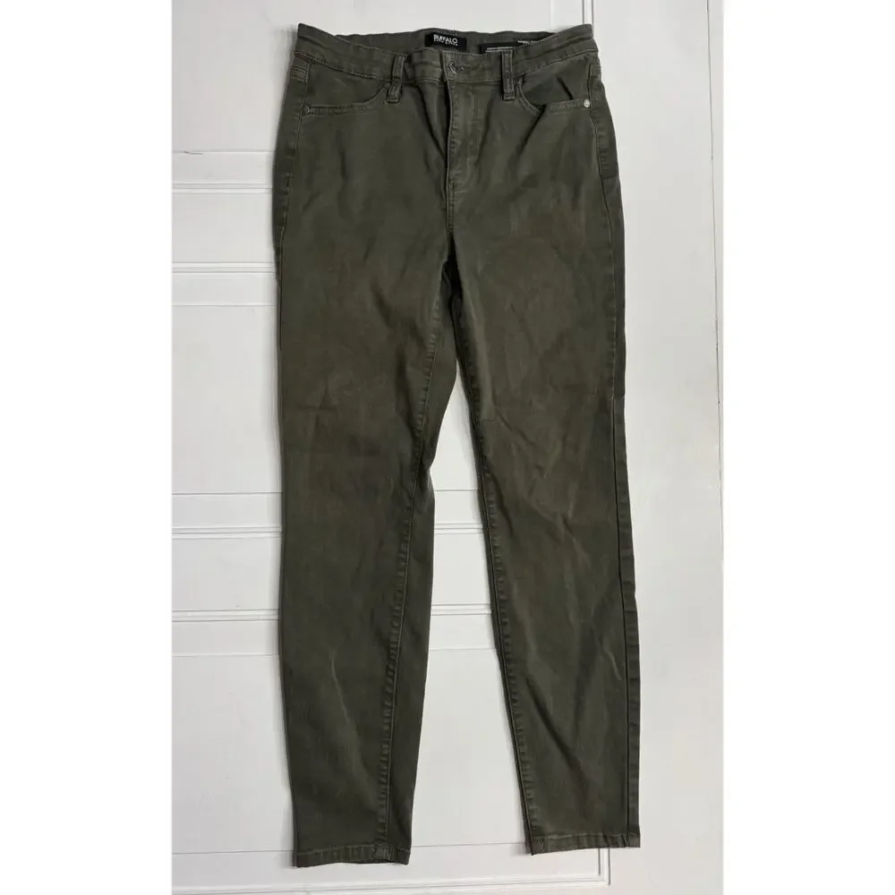 Buffalo David Bitton Hanna Green High Rise Soft Stretch Skinny Jeans Size 4/27